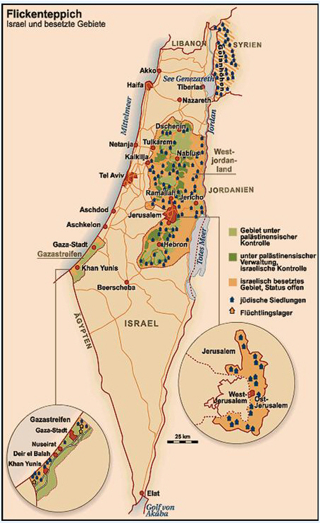 Palästina Karte